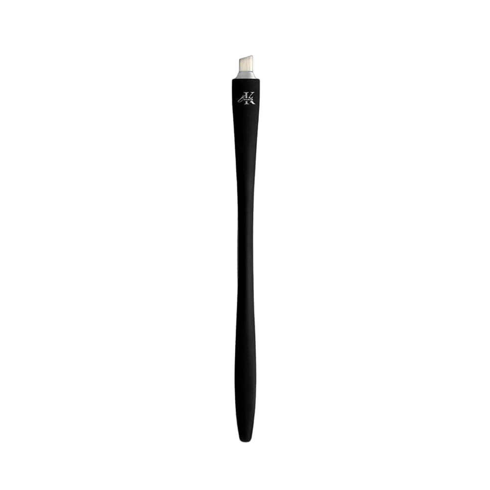 KLA-beauty professional black eyeliner brush on gray background