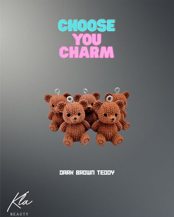 DARK BROWN TEDDY CHARM