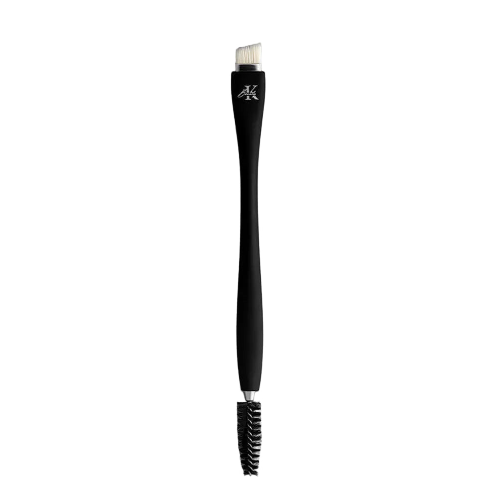 KLA-beauty double ended eyebrow brush with spoolie and angled brush for perfect brows